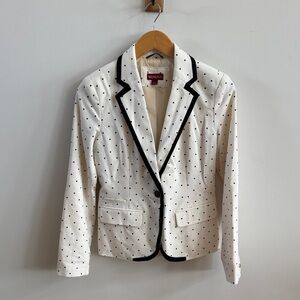 Merona Women's Blazer with Black Polka Dots